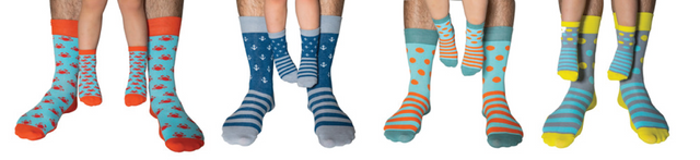 Matching family socks and matching parents and children socks